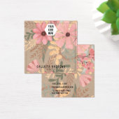 Carte d'affichage couleur rose floral Kraft (Bureau)