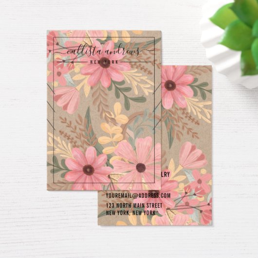Carte d'affichage couleur rose Kraft multiple coll (Bureau)