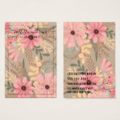 Carte d'affichage couleur rose Kraft multiple coll (Devant & derrière)