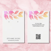 Carte d'affichage couleur rose QR Code Boucles