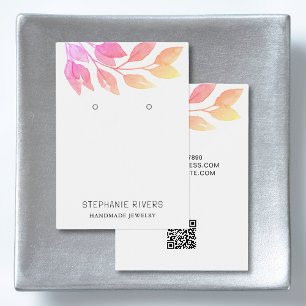 Carte d'affichage couleur rose QR Code Boucles