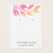 Carte d'affichage couleur rose QR Code Boucles (Devant)