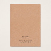Carte d'affichage couleur terroir Kraft (Dos)