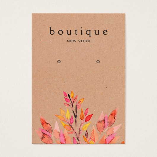 Carte d'affichage couleur terroir Kraft (Devant)