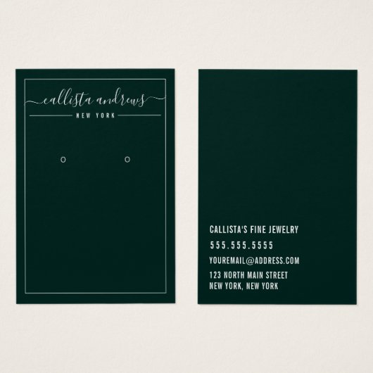 Carte d'affichage Cursive de la Forêt-Noire simple (Devant & derrière)