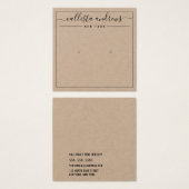 Carte d'affichage Cursive de papier Kraft simple (Devant & derrière)