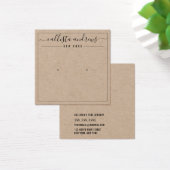 Carte d'affichage Cursive de papier Kraft simple (Bureau)