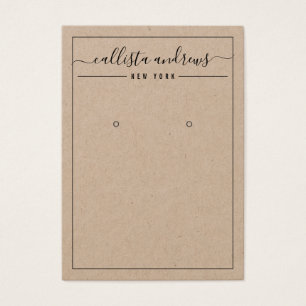 Carte d'affichage Cursive de papier Kraft simple