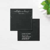 Carte d'affichage Cursive en papier noir simple (Bureau)