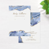 Carte d'affichage de bijoux en agate bleu fleur (Bureau)