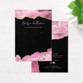 Carte d'affichage de bijoux en agate rose chaud (Bureau)