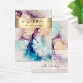 Carte d'affichage de bijoux en feuille d'aquarelle (Bureau)