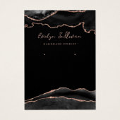 Carte d'affichage de bijoux en or rose noir (Devant)