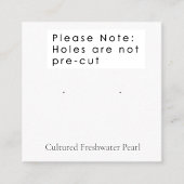 Carte d'affichage de bijoux en perles d'eau douce