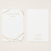 Carte d'affichage de bijoux géométriques en or Kin (Devant & derrière)