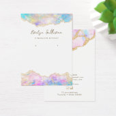 Carte d'affichage de bijoux opale rose bleu (Bureau)