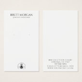 Carte d'affichage de bijoux Queen Bee Earring (Devant & derrière)