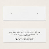 Carte d'affichage de boucle d'oreille rose Faux (Devant & derrière)