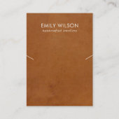 CARTE D'AFFICHAGE DE BRACELET EN CUIR TANÉ (Devant)