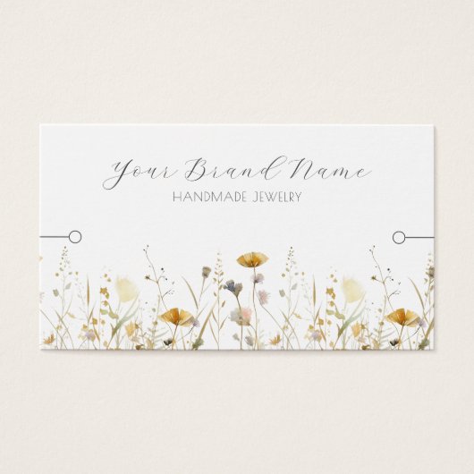 Carte d'affichage de bracelet ・ Fleurs sauvages d' (Devant)