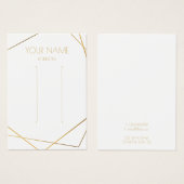 Carte d'affichage de bracelet géométrique or (Devant & derrière)