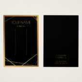 Carte d'affichage de bracelet noir à bordure géomé (Devant & derrière)