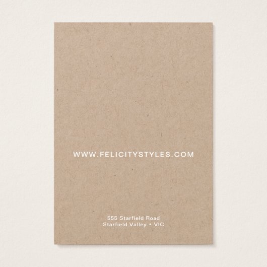 Carte d'affichage de cadre géométrique Kraft blanc (Dos)