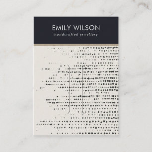 CARTE D'AFFICHAGE DE CLIP À CHEVEUX RETRO NOIR ET 