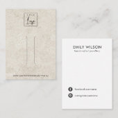 CARTE D'AFFICHAGE DE CLIP DE CHEVEUX EN STUCCO BLA (Devant / Derrière)