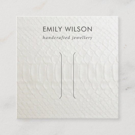 CARTE D'AFFICHAGE DE CLIP EN CUIR BLANC (Devant)