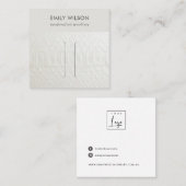 CARTE D'AFFICHAGE DE CLIP EN CUIR BLANC (Devant / Derrière)