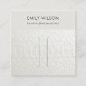 CARTE D'AFFICHAGE DE CLIP EN CUIR BLANC (Devant)