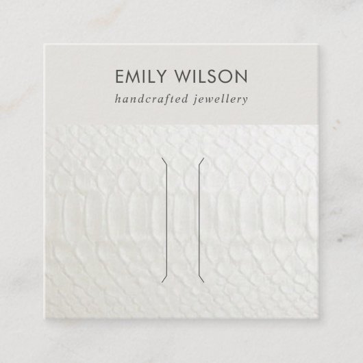 CARTE D'AFFICHAGE DE CLIP EN CUIR BLANC (Devant)