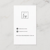 CARTE D'AFFICHAGE DE CLIP EN CUIR BLANC (Dos)