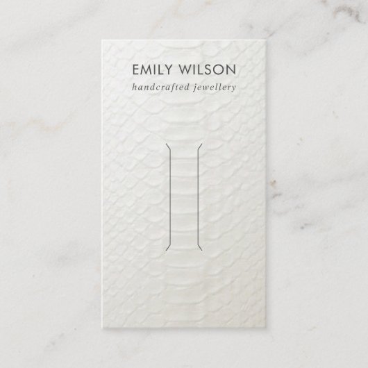 CARTE D'AFFICHAGE DE CLIP EN CUIR BLANC (Devant)