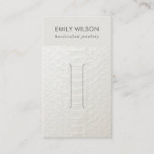 CARTE D'AFFICHAGE DE CLIP EN CUIR BLANC (Devant)