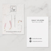 CARTE D'AFFICHAGE DE CLIP EN PAPIER BLANC EN PÉTAL (Devant / Derrière)