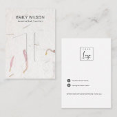 CARTE D'AFFICHAGE DE CLIP EN PAPIER BLANC EN PÉTAL (Devant / Derrière)