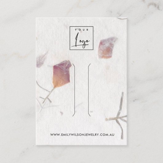 CARTE D'AFFICHAGE DE CLIP EN PAPIER PETAL ROSE (Devant)