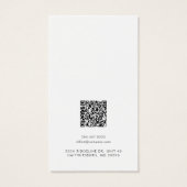 Carte d'affichage de code QR du site du logo de l' (Dos)