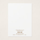 Carte d'affichage de collier minimaliste (Dos)