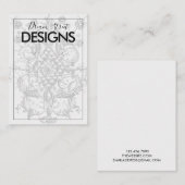 Carte d'affichage de conception Ornate vintage (Devant / Derrière)