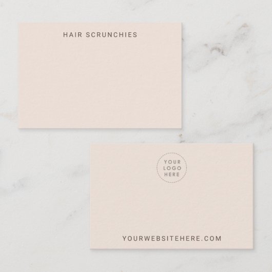 Carte d'affichage de couleur blanche (Devant / Derrière)