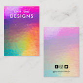 Carte d'affichage de couleur orange violet vert (Devant / Derrière)