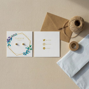 Carte d'affichage de courroie de fleurs géométriqu