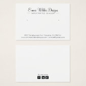 Carte d'affichage de la bijouterie de signature (Devant & derrière)