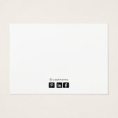 Carte d'affichage de la bijouterie de signature (Dos)