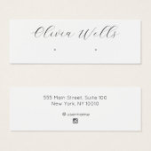 Carte d'affichage de la bijouterie de signature Sc (Devant & derrière)