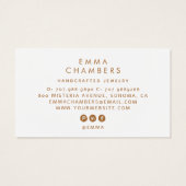 Carte d'affichage de la bijouterie Earthy Boho Rus (Dos)