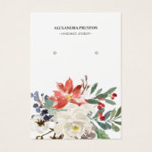 Carte d'affichage de la bijouterie florale de Noël (Devant)